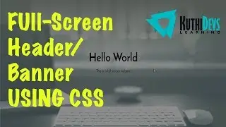 How to make full screen Header/Banner/Landing page | HTML and CSS | Bangla Tutorial