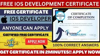 IOS Development Free Certification | Certified IOS Developer Certificate | IOS Free Certificate