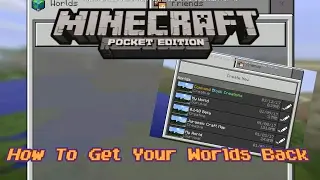 How To Get Your Worlds Back (Glitch Fix) - Minecraft PE 1.0.5 Beta