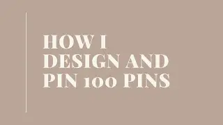 PINTEREST WORKFLOW