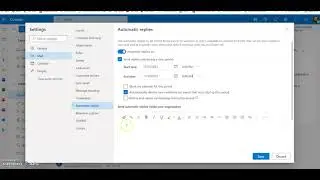 Setting up automatic replies in Outlook