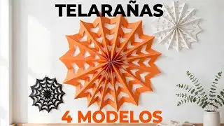 🕷️ Cómo hacer TELARAÑAS de papel para HALLOWEEN paso a paso. 🕸️DIY Paper SPIDER WEB 🎃