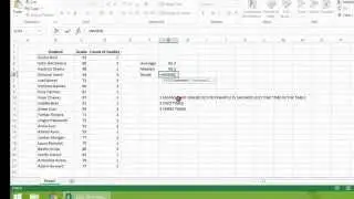 Excel  2013 Tutorial   How to Calculate Arithmetic Mean (Average), Median, and Mode