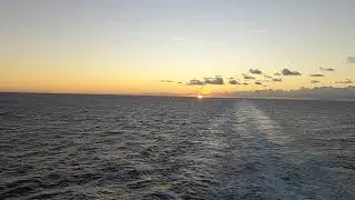 Sunrise from the back of a cruise ship