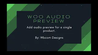 Woo Audio Preview-Add Audio feature in single product page, Free plugin, add audio preview