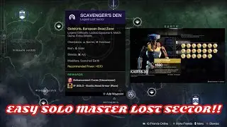 Destiny 2 - EASY SOLO MASTER LOST SECTOR (SCAVENGER’S DEN) #destiny2 #lostsector #exotic #farming