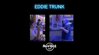 Asking Eddie Trunk advice on being an up and coming artist in todays age.  #hardrockcafe #eddietrunk