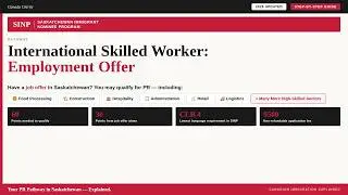 SINP Employment Offer 2026 – PR for Food, Construction, Hospitality & 100+ Other Jobs