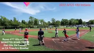Russo #77 Hits a 3Rbi Monster Bomb TRIPLE that hits the fence!! 2022 AFCS Championships