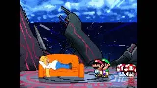 MUGEN RDC Homer (me) vs SMW Mario (AI) and SMM2 SMW Luigi (AI)
