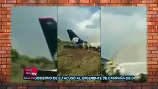 Авиакатастрофа в Мексике. Крушение самолёта, видео одного из пассажиров (31.07.2018)