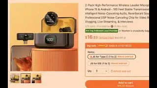 testing wireless mic for iphone android for $15 in Temu