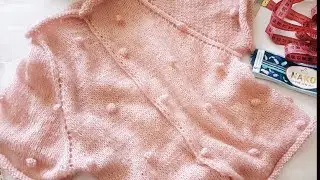 Экспресс МК, КАРДИГАН спицами для девочки 6-8 лет. Жакет спицами