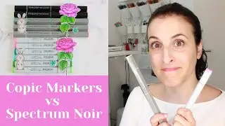 Copic Markers vs. Tri-Blend Spectrum Noir - Comparing Expensive to Affordable ALCOHOL MARKERS