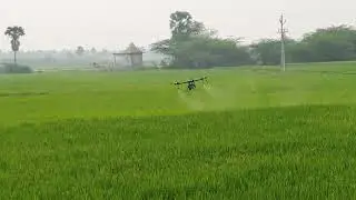 Agricultural Drone Spraying Pesticide