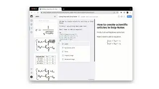Inserting equations, tables and diagrams to Snip Notes