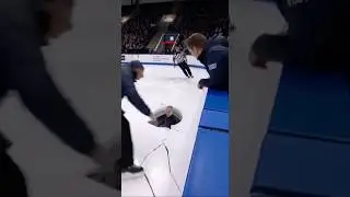 An American figure skater fell through the ice.