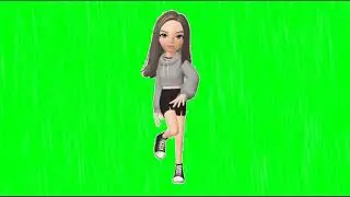 Green Screen, No Copyright video | ग्रीन स्क्रीन |Cartoon Girl Dance, 3D Animation, HD video