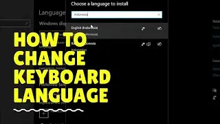 how to change keyboard language on windows 10