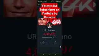 Cristiano Ronaldo's YouTube channel Ur Cristiano created record of fastest 4M Subscribers #CR7