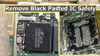 How to remove black pasted IC | Remove glue pasted IC | Pasted eMMC