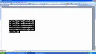 Creating Tables with the TAB key in Microsoft Word 2003