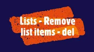 PYTHON - Lists - Remove list items - del #PythonTips #viral #viralvideo #videos #pythonvideos #video