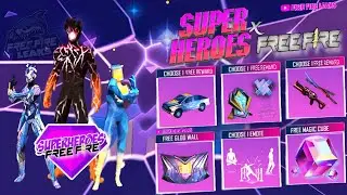 FREE FIRE SUPERHEROES EVENT ALL REWARDS REVIEW - FF SUPERHEROES EVENT CALENDAR - Free Fire New Event