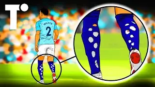 Why do footballers cut their socks?