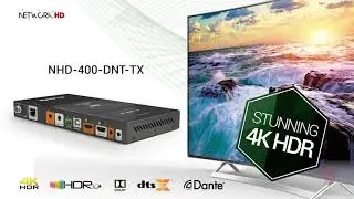 NetworkHD™ 400 Series 4K AV over IP JPEG 2000 Encoder with Dante - NHD-400-DNT-TX