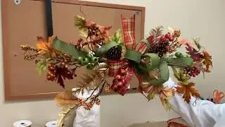 How to tutorial creating a floral FALL table or mantle center piece with Anna