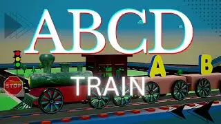 ABCD || એ બી સી ડી || with train for children and fun