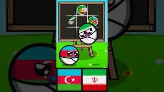 XO "Baby IRAN VS Baby Azerbaijan" #countryballs