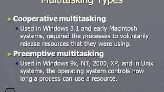 452 Multiprocessing and Multitasking
