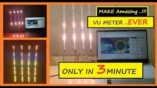 How to make VU Meter || DIY Music Visualizer using RGB LED Strip at home