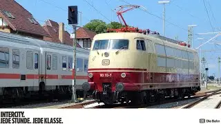 [HD] IC Schnellzuglok BR 103 mit Rheingold in Warnemünde und Rostock