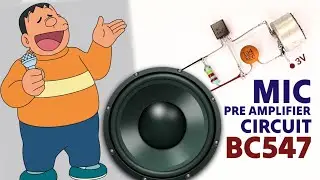 Simple Mic Board Using BC547 || Loud & Clear Sound || Microphone Booster Circuit