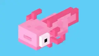 Unlocking The “PINK AXOLOTL” Character, In The “ANIMALS” Area, In CROSSY ROAD!