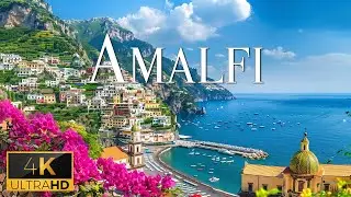 FLYING OVER AMALFI (4K Video UHD) - Calming Piano Music With Beautiful Nature Film For Your Day