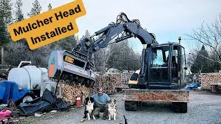 We put a Mulcher head on the Mecalac! All the Horsepower