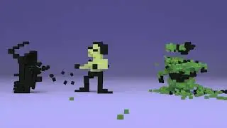 C64 Bruce Lee 3D Animation