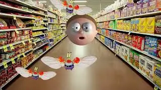 Stretchy Morty drops his Skittles and bees swarm