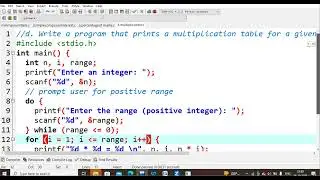 4.Multiplication table | C Programming Language LAB  | PPS LAB | JNTU | Autonomous