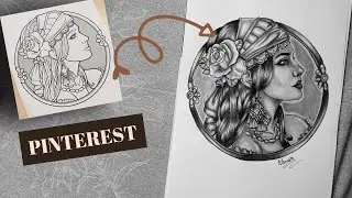 Desenho inspirado em uma imagem do Pinterest.