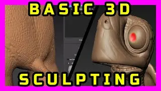 3d Character Turtle sculpt 01 -  Mudbox Character Modeling 3D tutorial for Beginners