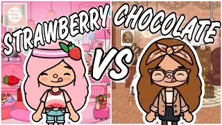 STRAWBERRY 🍓 VS CHOCOLATE 🍫😋 TOCA LIFE WORLD 🌎