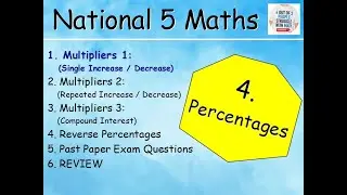 4.1 Percentages 1 : Single Increase / Decrease - National 5 Maths Lessons - @MrThomasMaths