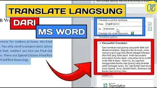Cara Mudah Translate Semua Bahasa di Ms Word