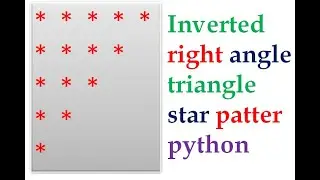 p3 inverted right angle triangle start patten in python pattern programming how to write the pattern