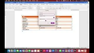 How to add formulas to a Word table?
